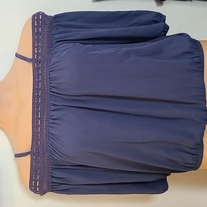 Blue rayon blouse xs